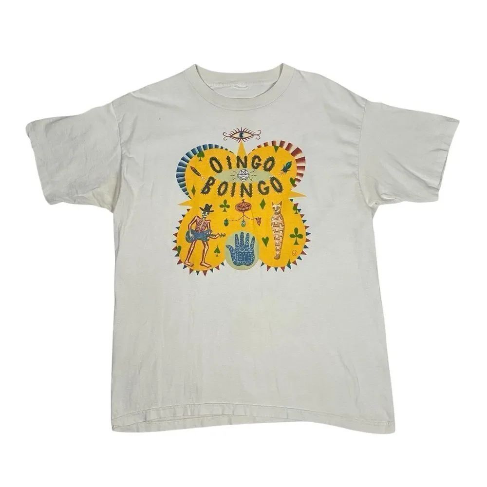 Vintage Oingo Boingo T Shirt Size XL Dia De Los Muertos Farewell Tour 1995